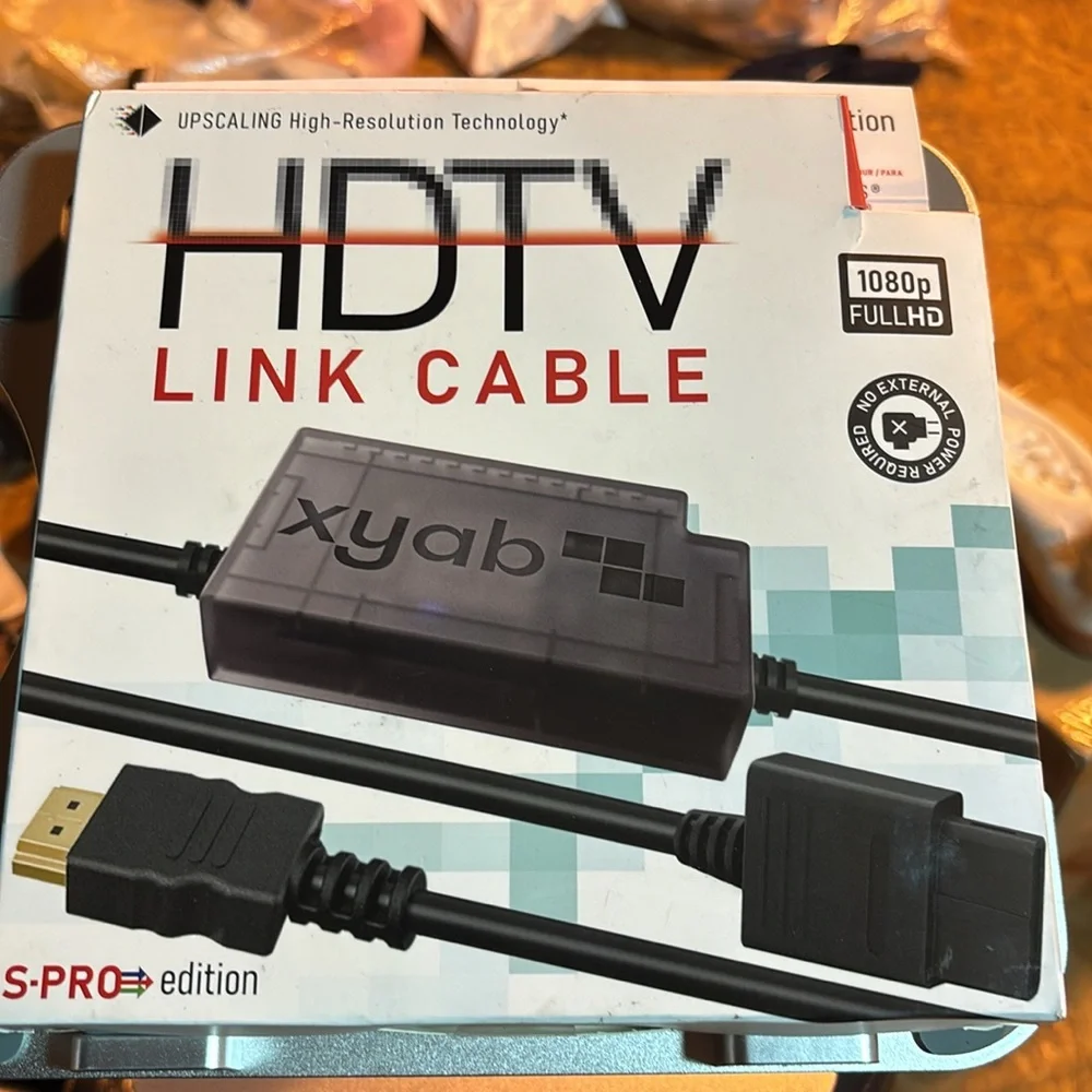 NIB S-PRO HDTV Link Cable for SNES/N64/Gamecube - XYAB. Box is a little torn.